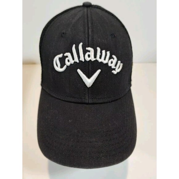 Callaway V Tour Authentic Black Golf Hat Cap X2Hot Odyssey S/M Embroidered Logo - Picture 1 of 8